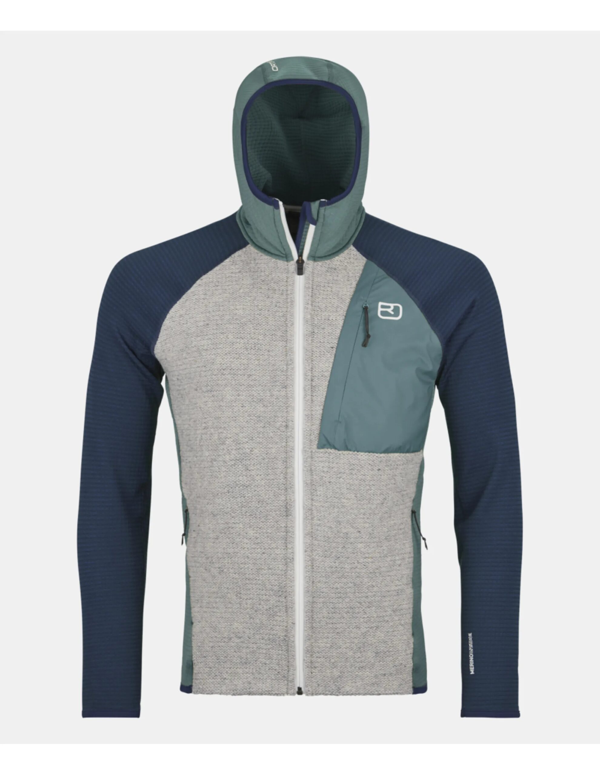 Ortovox Fleece Gp Classic Knit Hoody Men´s (Maat – XL, Kleur – Arctic-Grey)