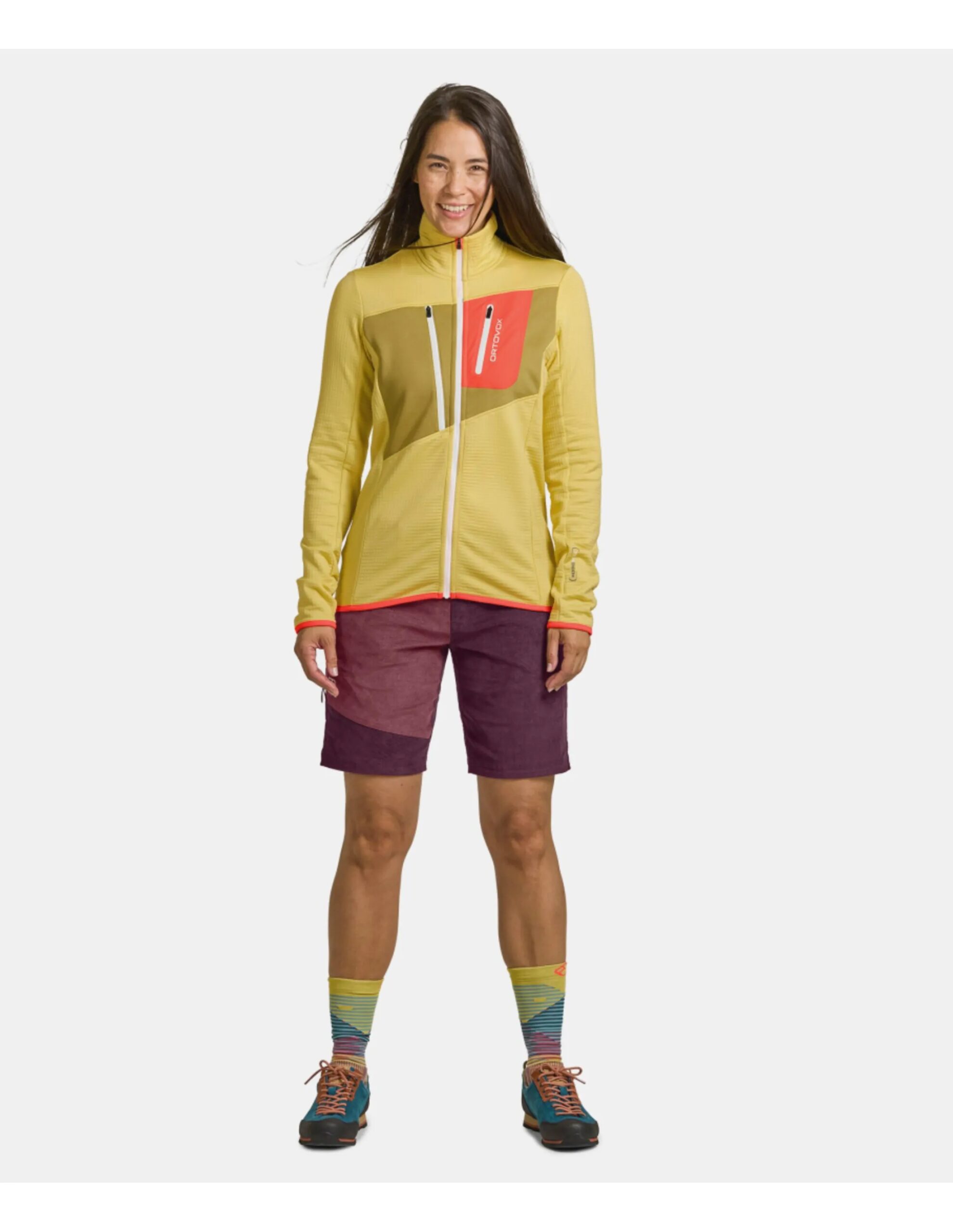 Ortovox Fleece Grid Jacket Women’s (Maat – XL, Kleur – Deep-Ocean)