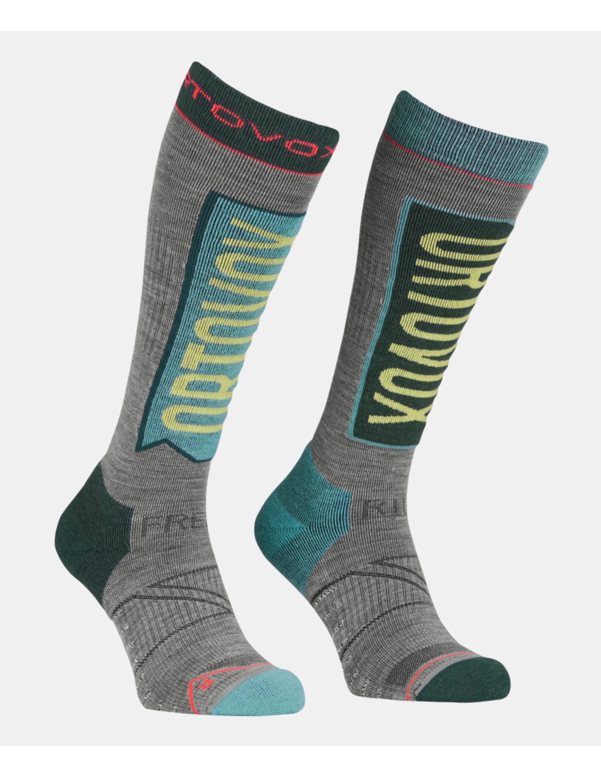 Ortovox Free Ride Long Socks W (Maat – 39-41, Kleur – Ice-Waterfall)