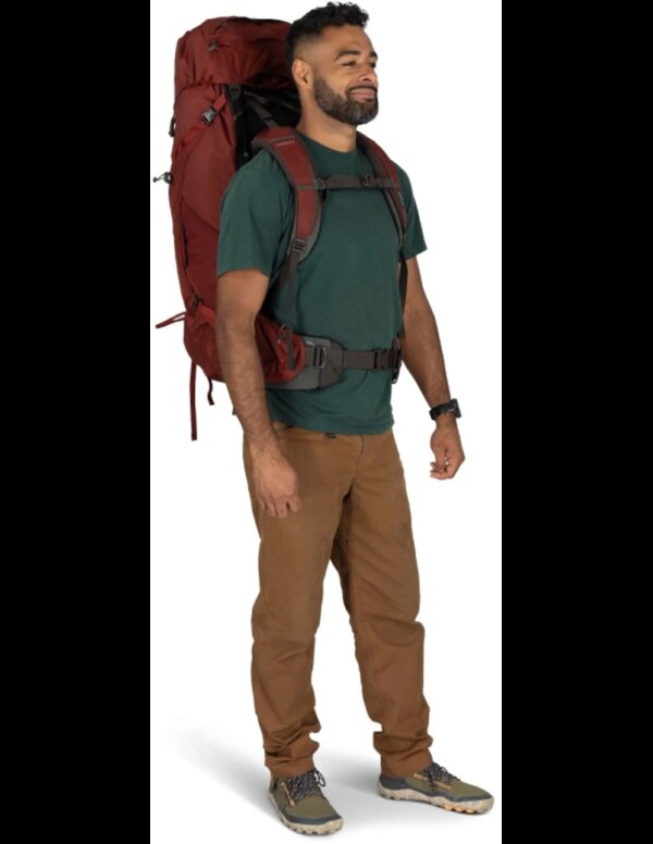 Osprey Aether 55L Rugzak Heren (Maat - L/XL, Kleur - Acorn Red)