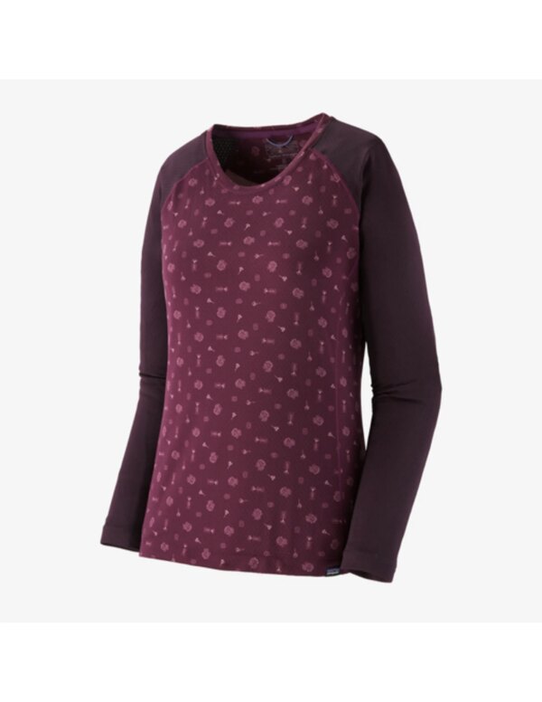 Patagonia Capilene Midweight Crew Women´s (Maat - L, Kleur - Fire Floral: Night Plum)