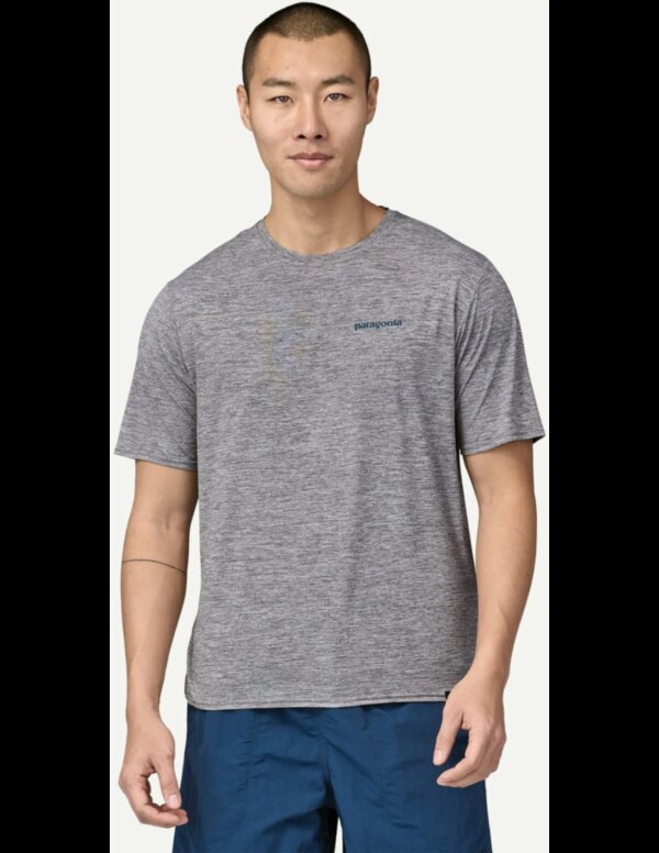 Patagonia Capilene® Cool Daily Graphic Shirt - Waters Heren (Maat - L, Kleur - Boardshort Logo Abalone Blue: Feather Grey)