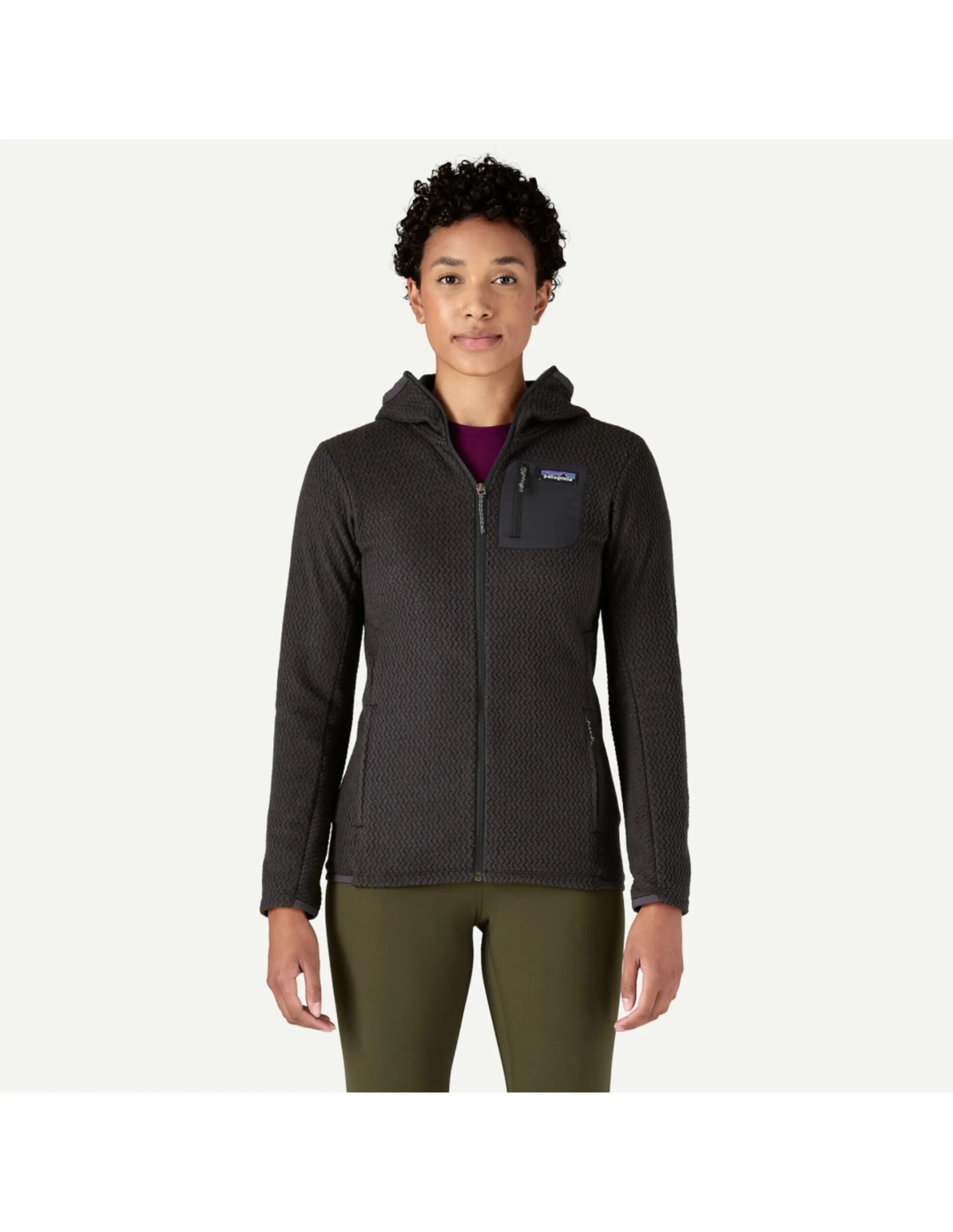 Patagonia R1 Air Full-Zip Tech Hoody Dames (Maat – M, Kleur – Black)