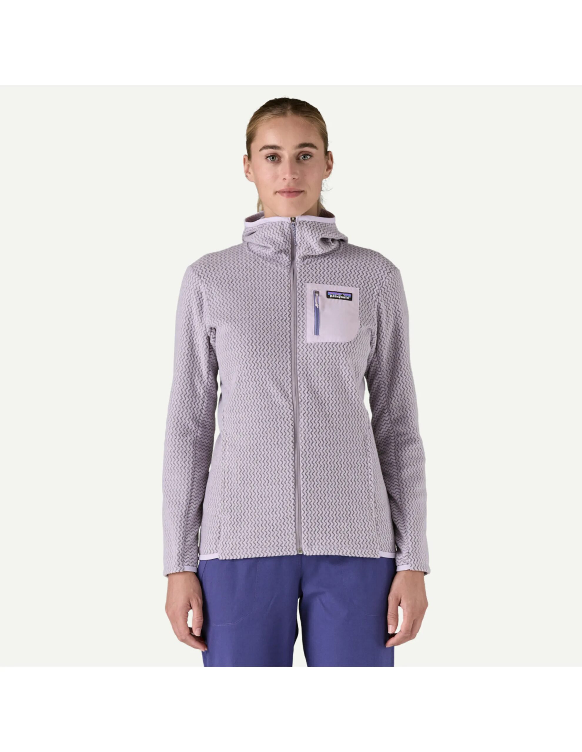 Patagonia R1 Air Full-Zip Tech Hoody Dames (Maat – L, Kleur – Foxglove Purple)