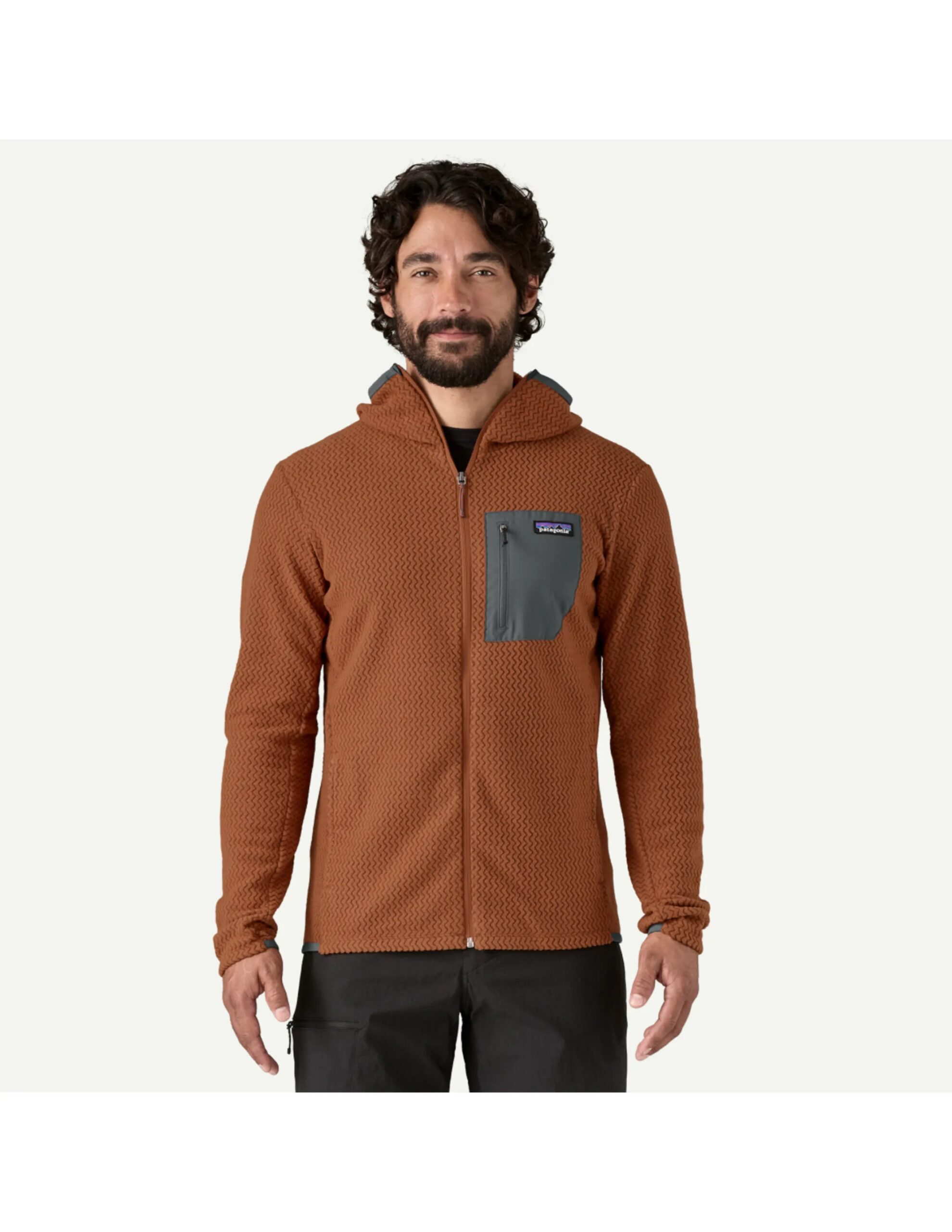 Patagonia R1 Air Full­Zip Tech Hoody Heren (Maat – XL, Kleur – Robin Brown)