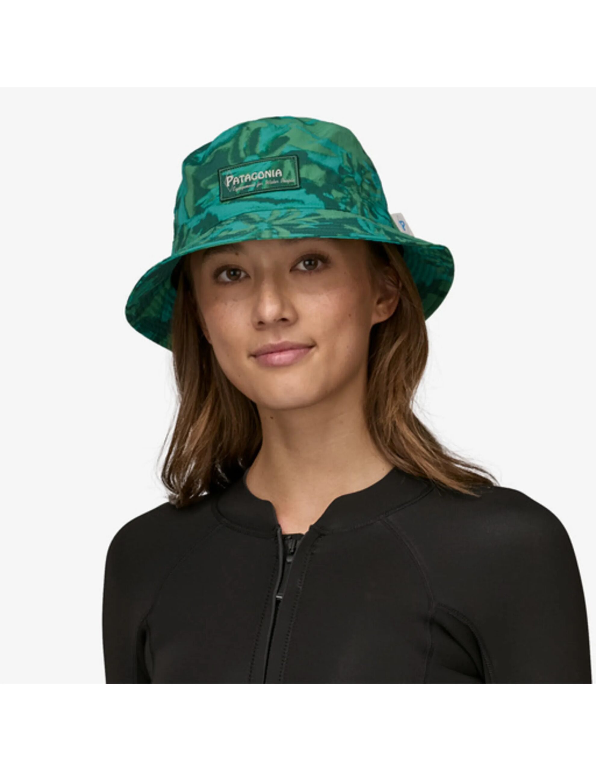 Patagonia Wavefarer Bucket Hat (Maat – L, Kleur – WPB: Cliffs & Waves Conifer Green)
