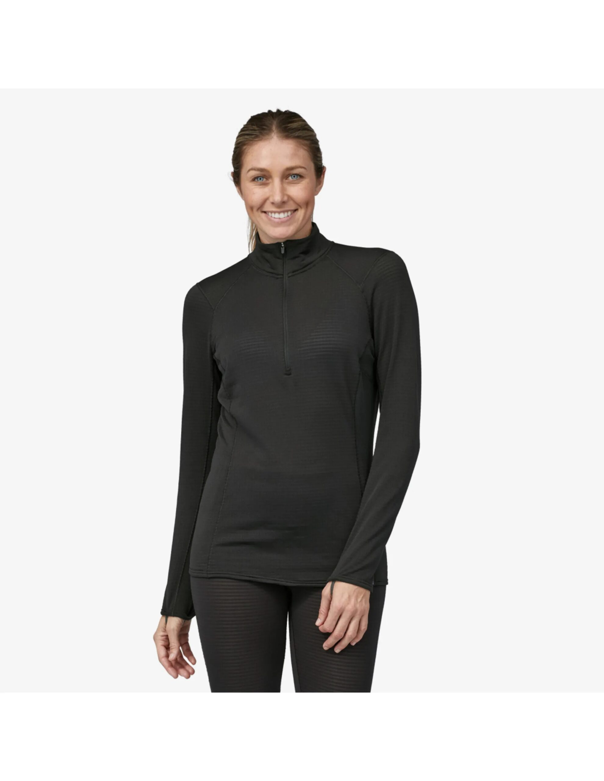 Patagonia Women´s Capilene Thermal Weight Zip Neck (Maat – XL, Kleur – Black)