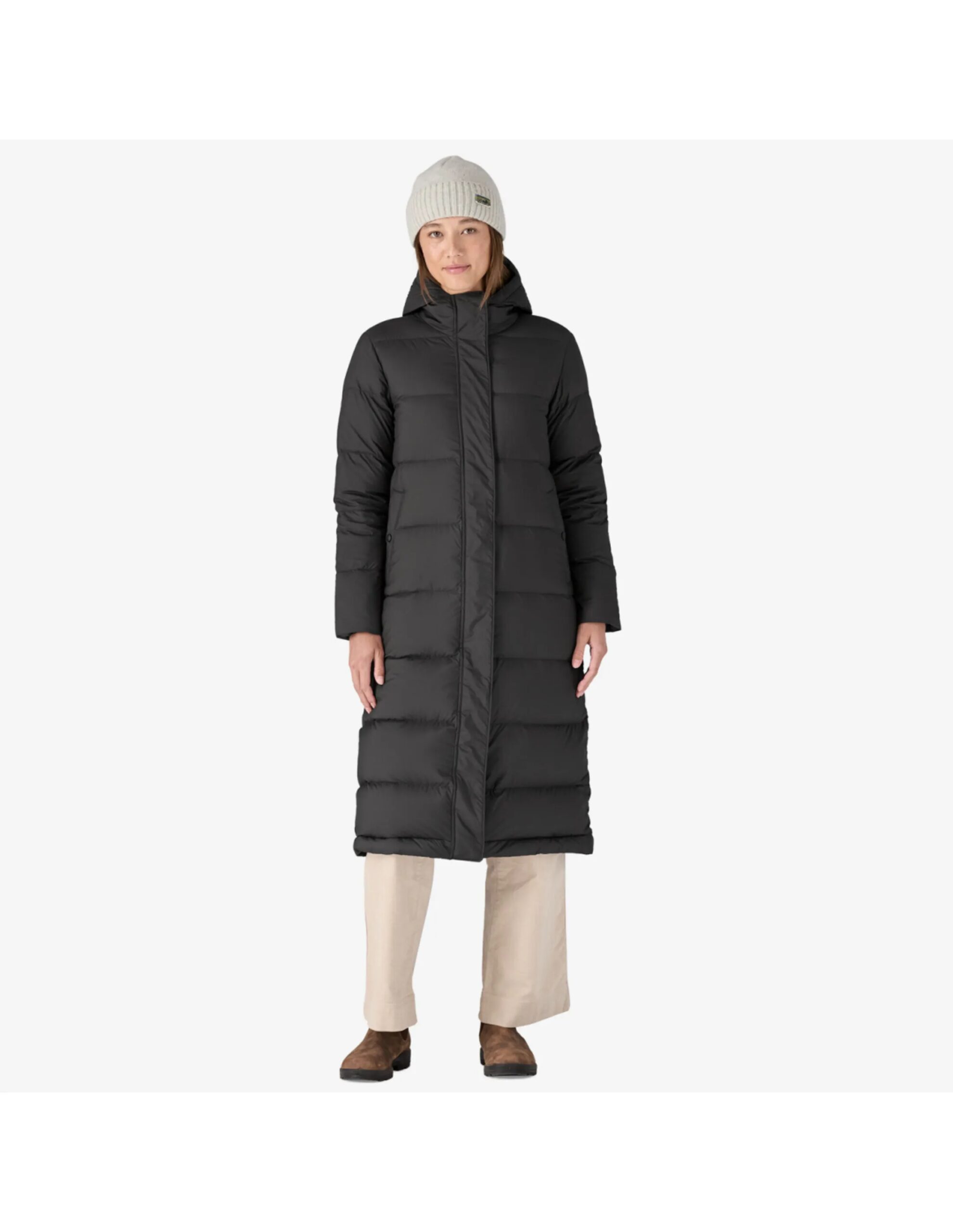Patagonia Women´s Silent Down Long Parka (Maat – L, Kleur – Black)