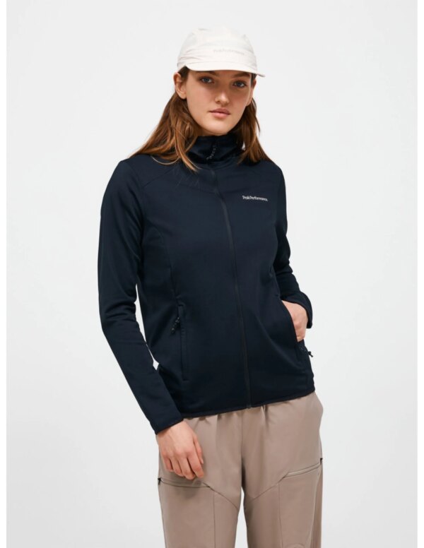 Peak Performance Light Zip Hood Dames (Maat - S, Kleur - Black)