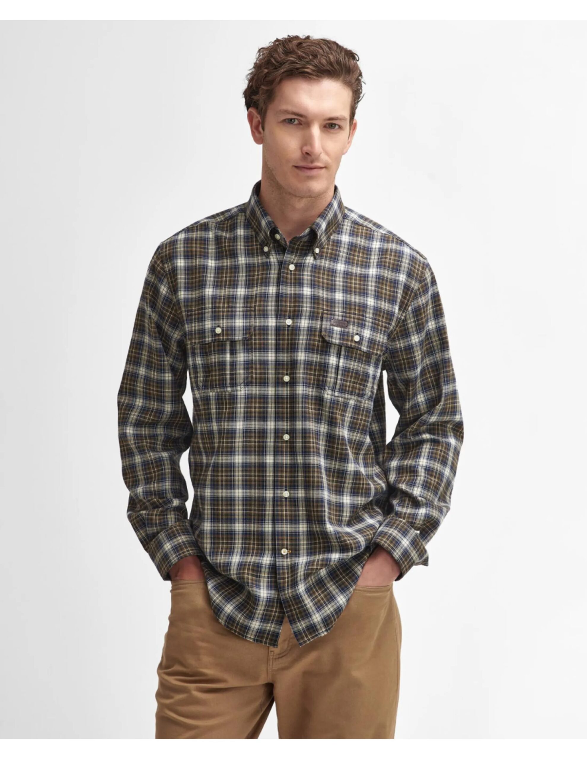 Penrice Thermo Weave Reg. Checked Shirt (Maat – XXL, Kleur – Navy Marl)
