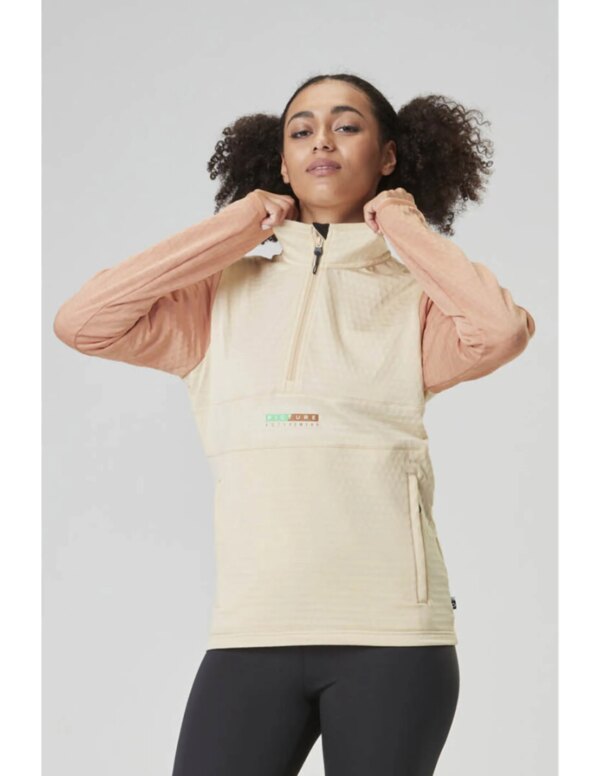 Picture Tahita 1/4 Grid Fleece Women´s (Maat - M, Kleur - Smoke white)