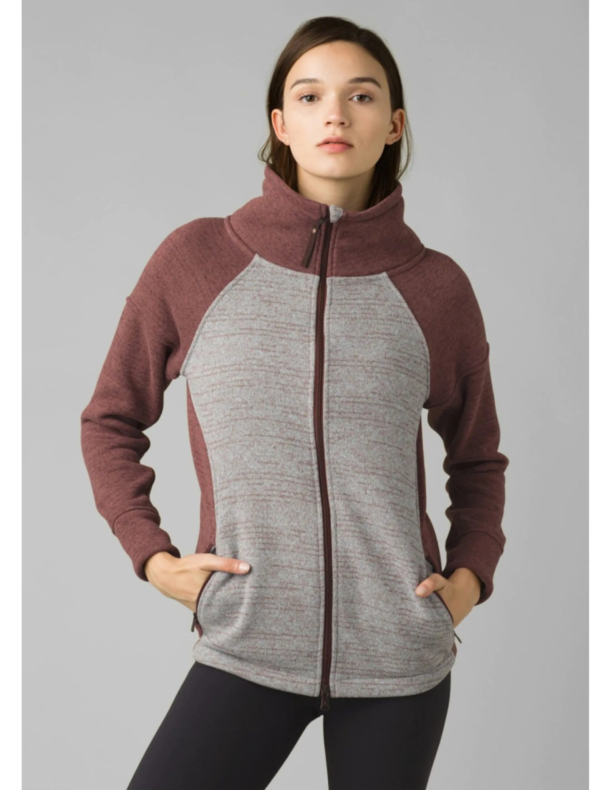 Prana Tri Thermal Threads Full Zip (Maat – XL, Kleur – Raisin Colorblock)