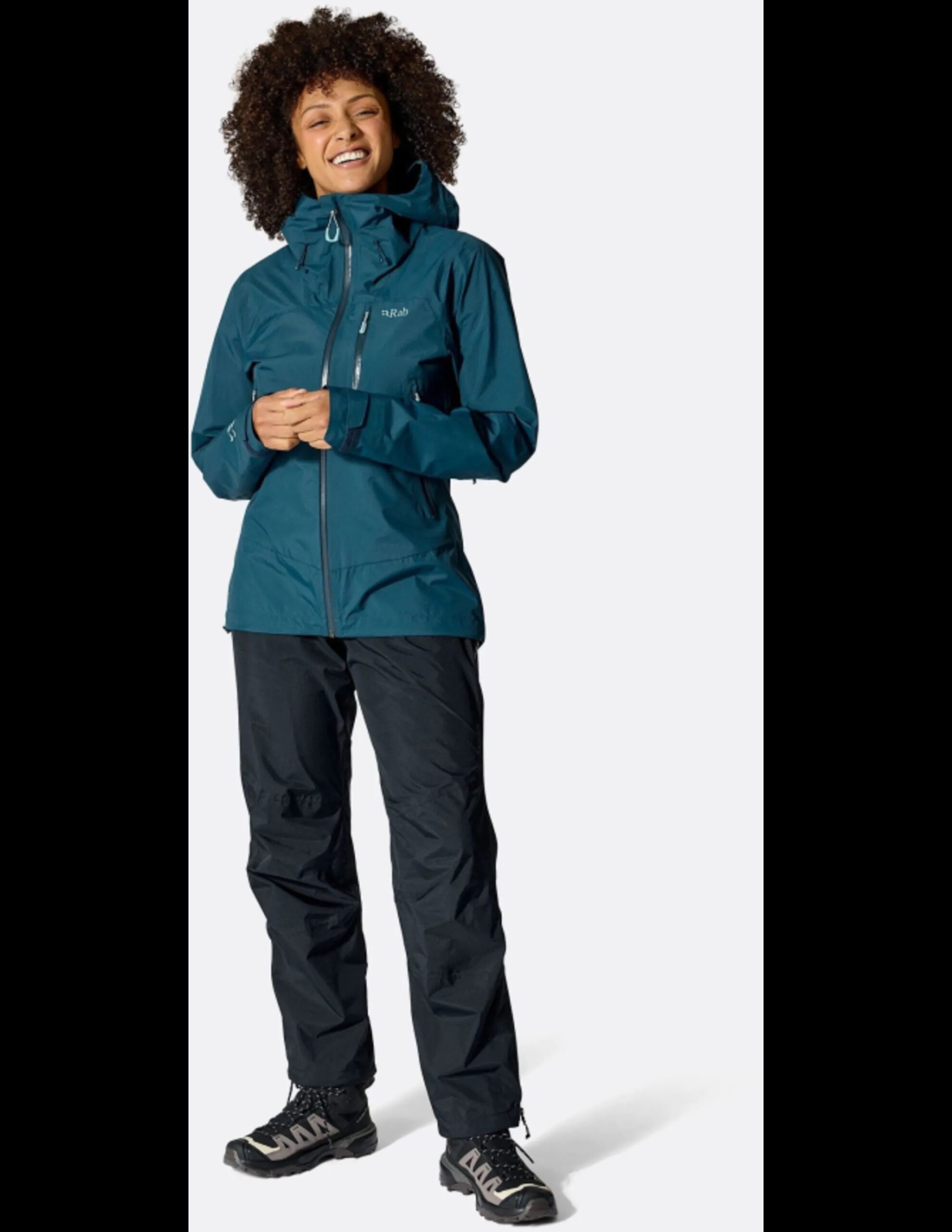 Rab Downpour Mountain Pants Dames (Maat – 12 Long, Kleur – Black)
