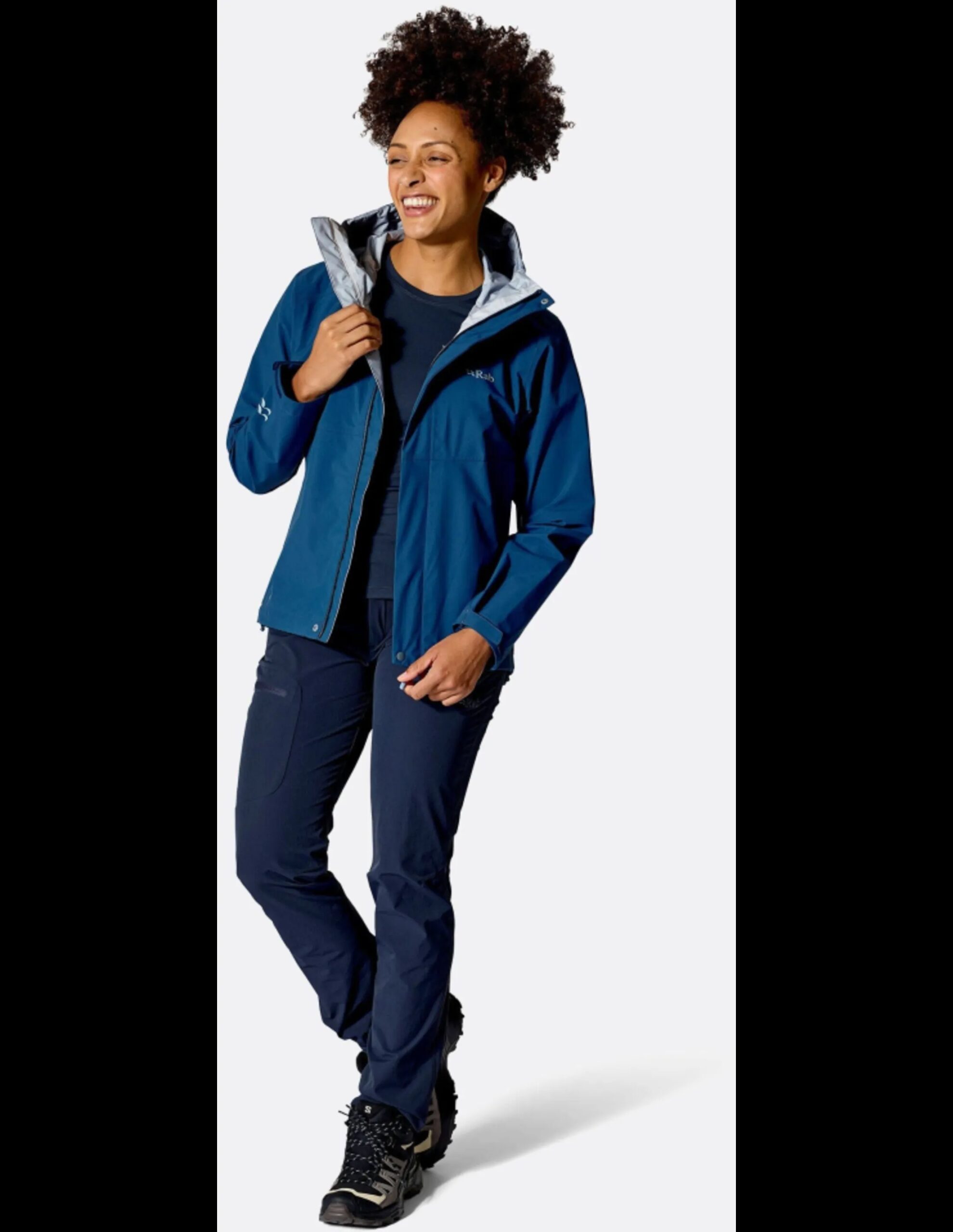 Rab Firewall Waterproof Jacket Dames (Maat – 12, Kleur – Tempest Blue)