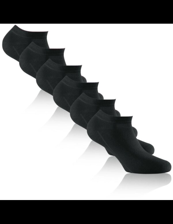 Rohner Bamboo Sneaker Sokken 3 Paar (Maat - 43-46, Kleur - Black)