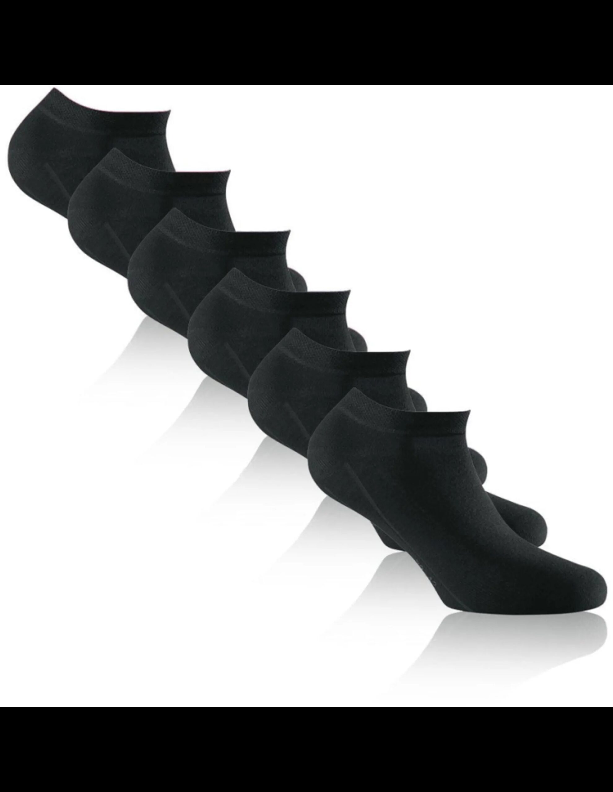 Rohner Bamboo Sneaker Sokken 3 Paar (Maat – 39-42, Kleur – Black)