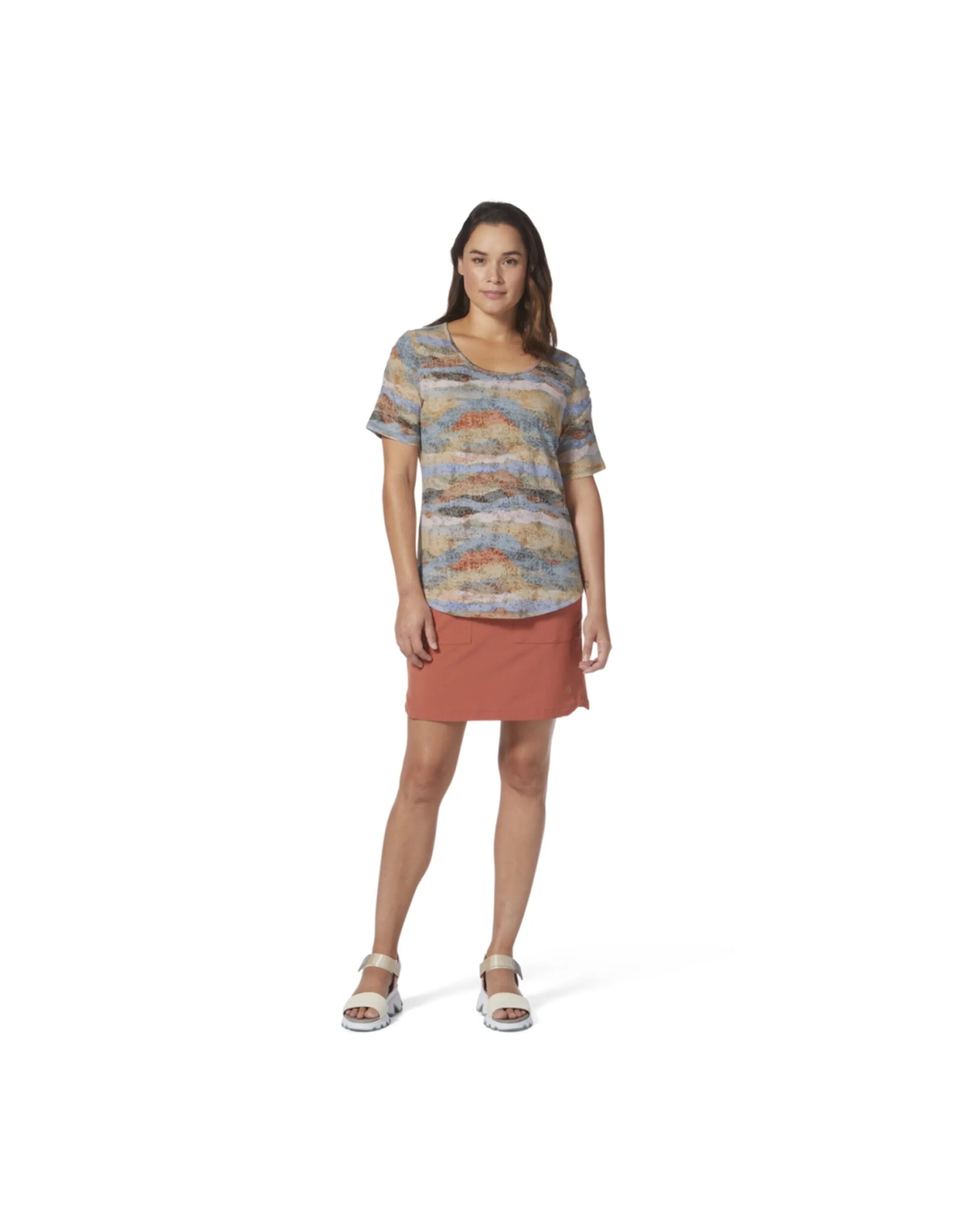 Royal Robbins Featherweight Scoop Tee Women’s (Maat – M, Kleur – Baked Clay Owens Pt)