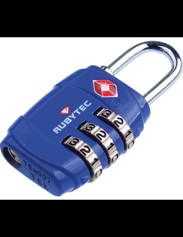 Rubytec Migrator TSA 3 Dial Luggage Lock (Maat - OS, Kleur - Blue)