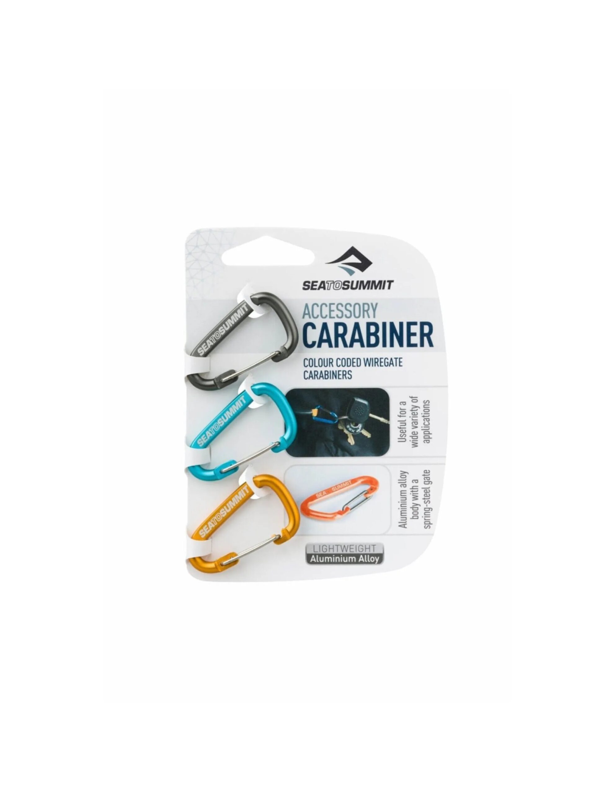 Sea to Summit Accessory Karabijnhaak Set 3 Stuks (Maat – OS, Kleur – Aluminium)