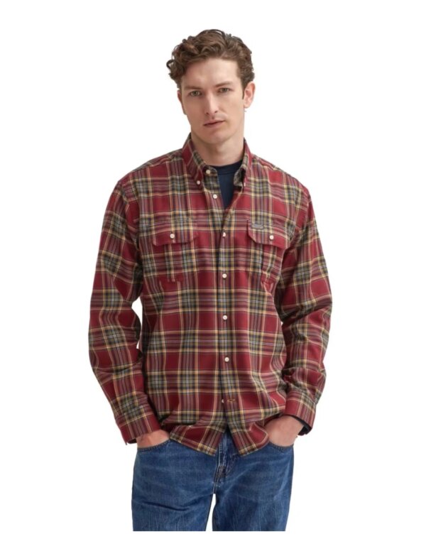 Singsby Thermo Weave Reg. Checked Shirt (Maat - L, Kleur - Merlot)