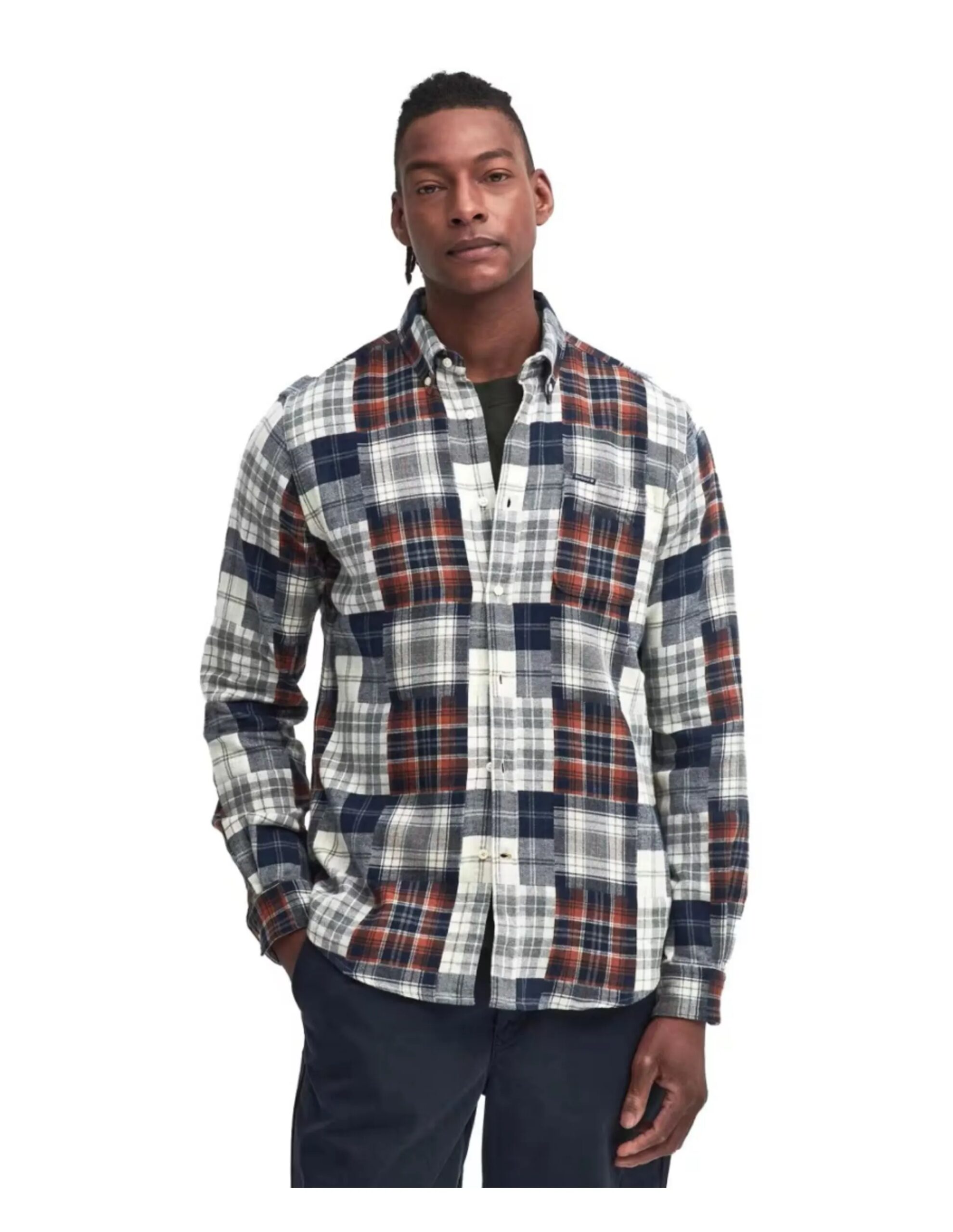 Stonepark Tailored Checked Shirt (Maat – XL, Kleur – Ecru)