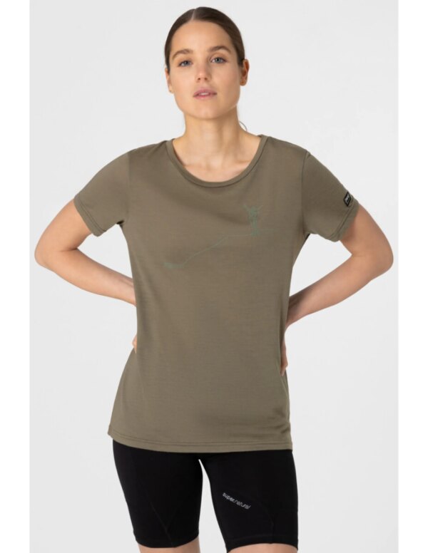 Supernatural Gipfelglück Tee Women´s (Maat - L, Kleur - Stone Grey/Loden Frost)