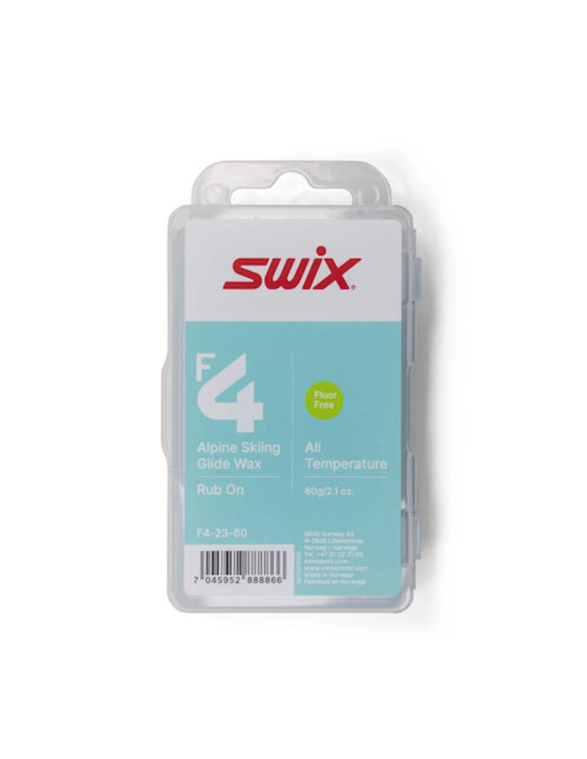 Swix F4-60 Glidewax With Cork 60g (Maat – OS, Kleur – Nocolor)