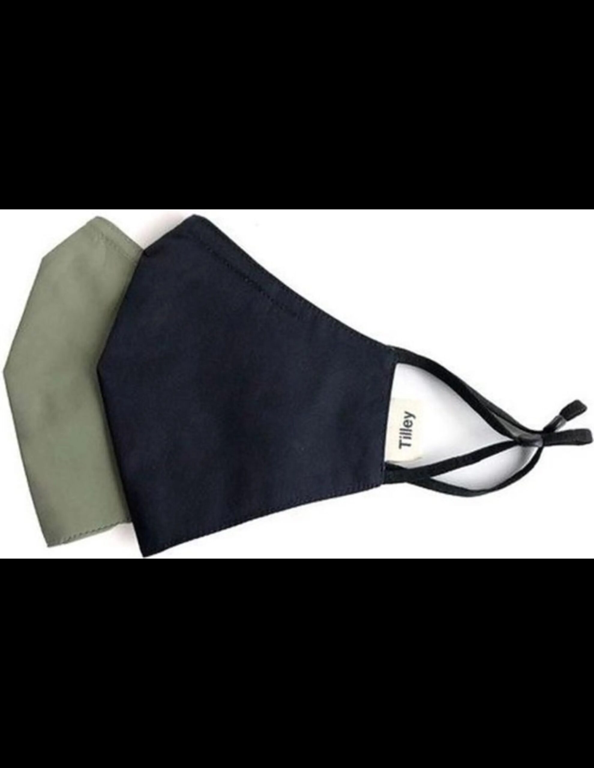 Tilley 100% Cotton Face Mask 2 Stuks (Maat – One Size, Kleur – Black Khaki)