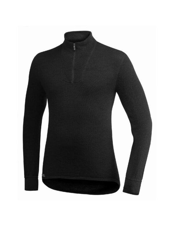 Woolpower Zip Turtleneck 200 (Maat - XL, Kleur - Black)