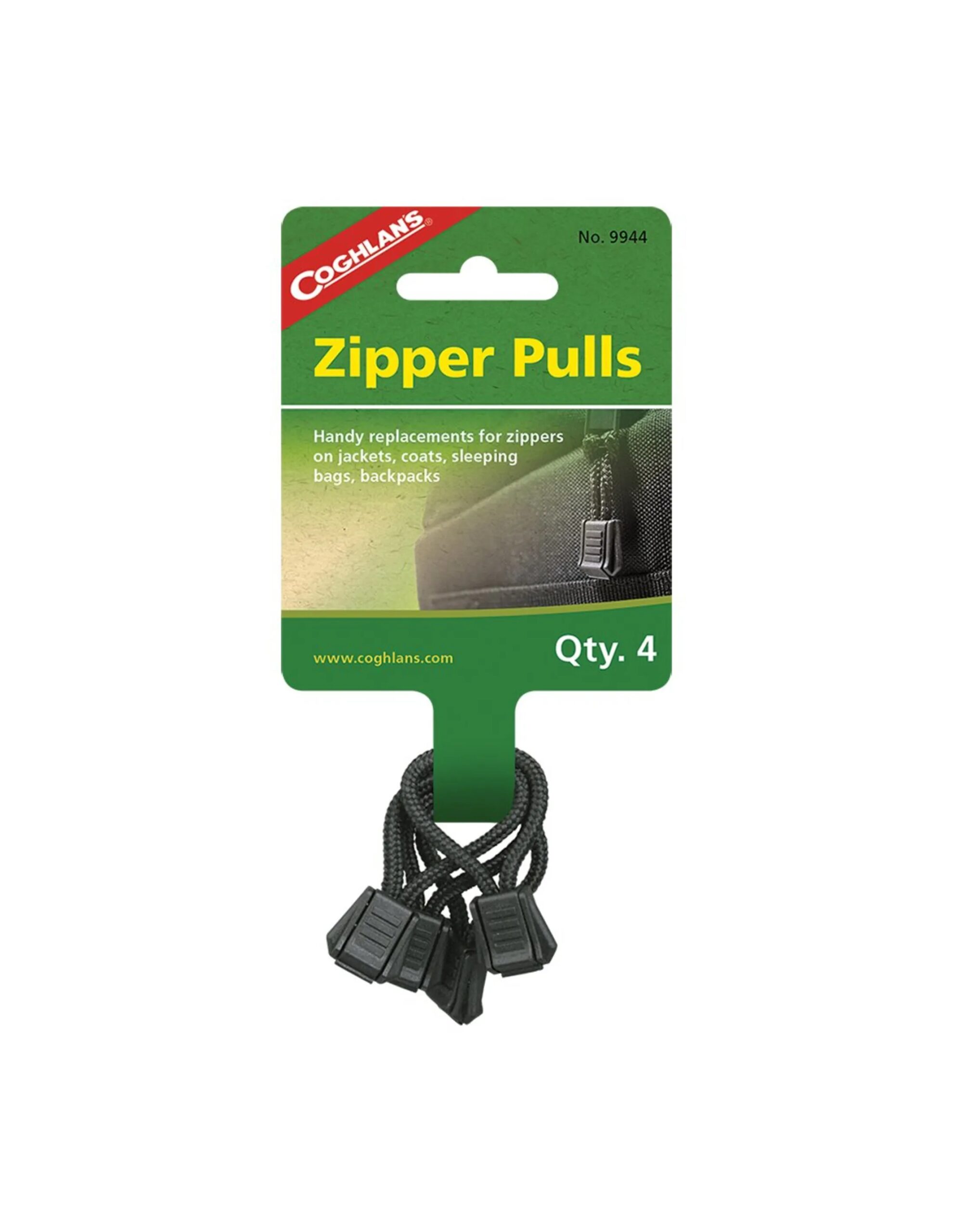 Zipper pulls 4st (Kleur – Zwart)