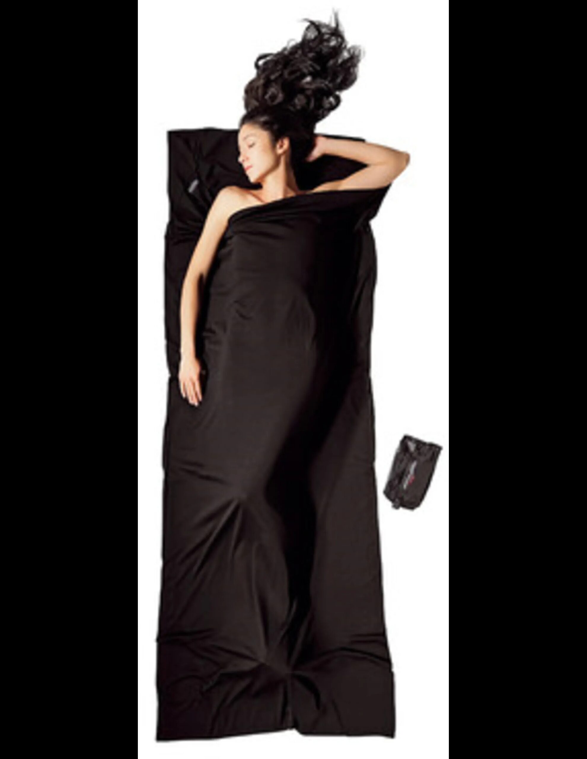 Cocoon Travelsheet, 100% Merino Wool (Maat – 220 x 85 cm, Kleur – Black)