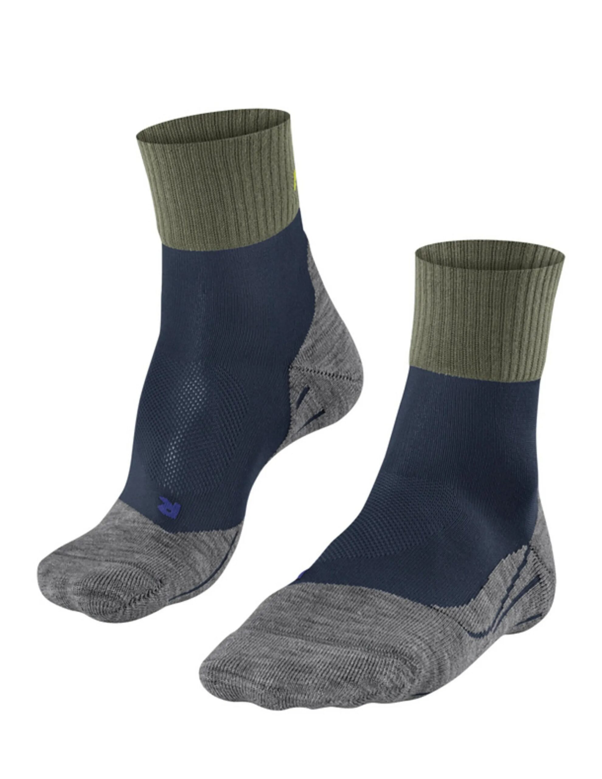 FALKE TK2 Explore Cool Short Wandelsokken Heren (Maat – 44-45, Kleur – Asphalt mel.)
