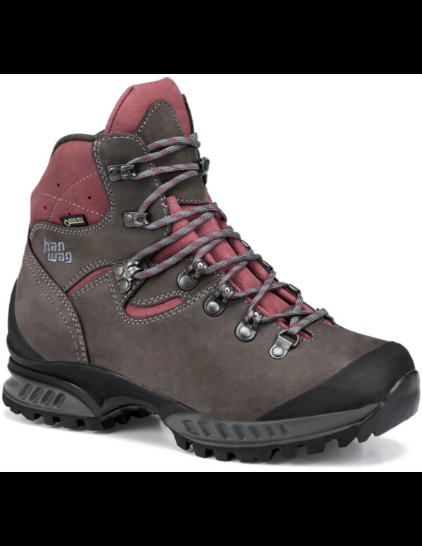 Hanwag Tatra II Lady GTX Wandelschoen Dames (Maat - 6.5, Kleur - Asphalt/ Dark Garnet)