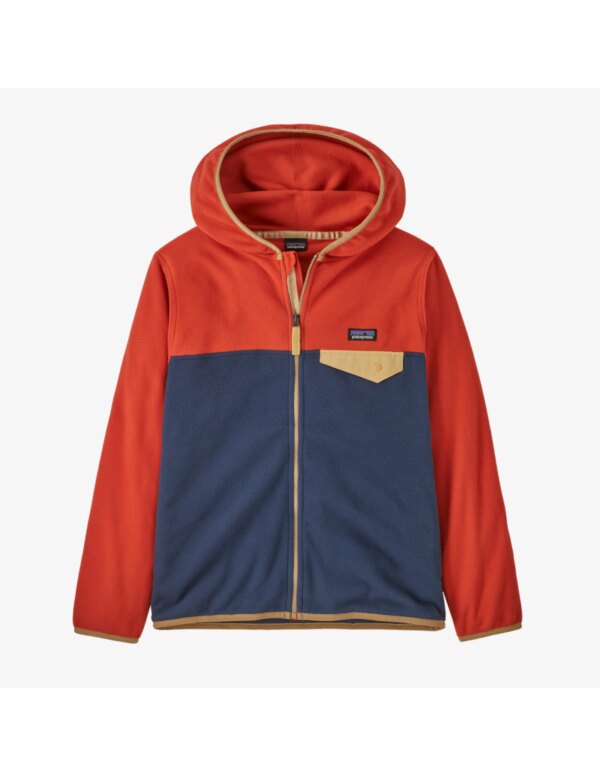 Patagonia Kid's Micro D Snap-T Jacket (Maat - L, Kleur - New Navy/Madder Red)