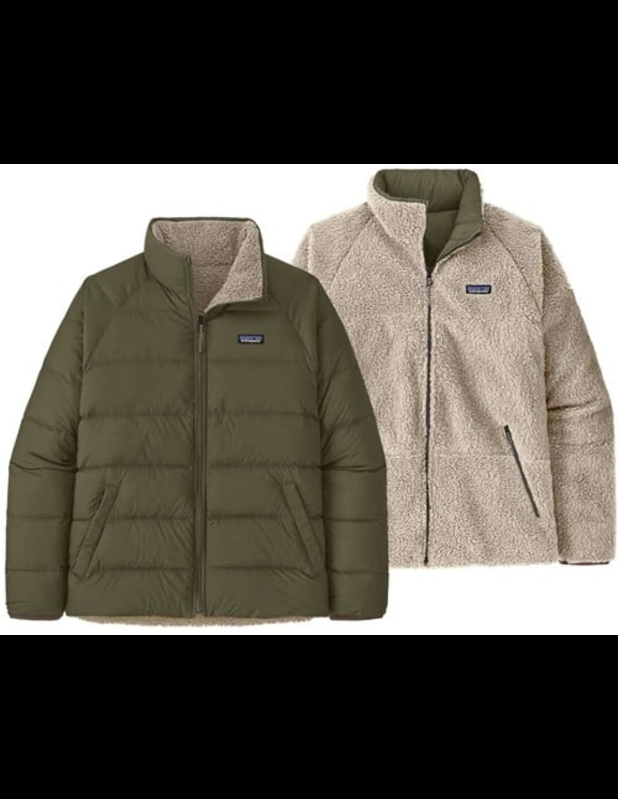 Patagonia Reversible Silent Down Jacket Heren (Maat – S, Kleur – Basin Green)