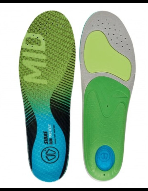Sidas 3 Feet Run Protect Mid Neutral Inlegzolen Hardloopschoenen (Maat - L, Kleur - Neutral)